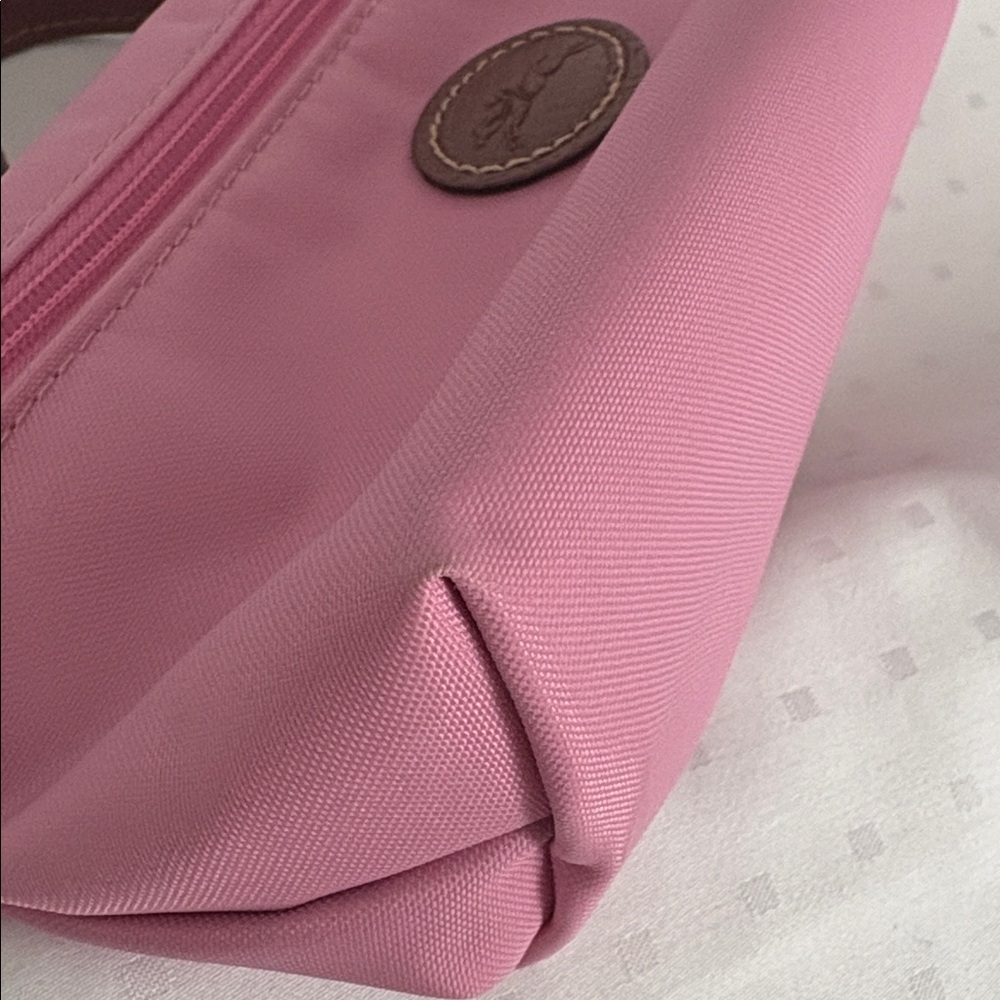 Longchamp Cosmetic Pouch with Leather Handle 🩷🤎🩷 - Picture 6 of 12